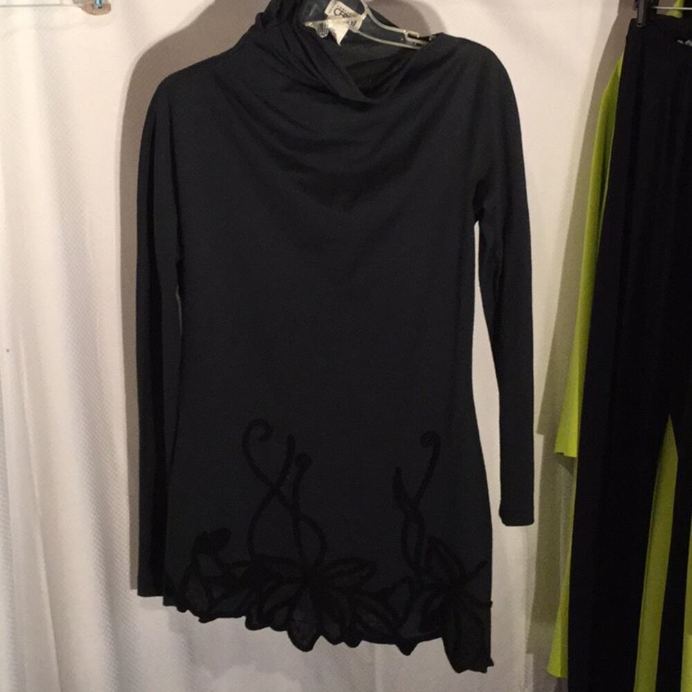Celine grey wool asymmetrical top 10 blk detail